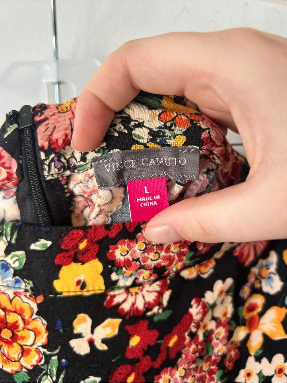 Vince Camuto Black Floral Maxi Skirt